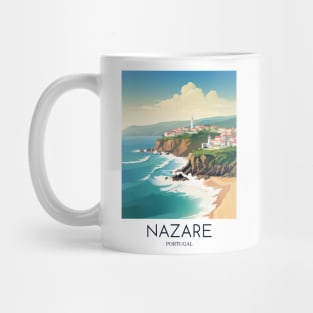 A Pop Art Travel Print of Nazare - Portugal Mug